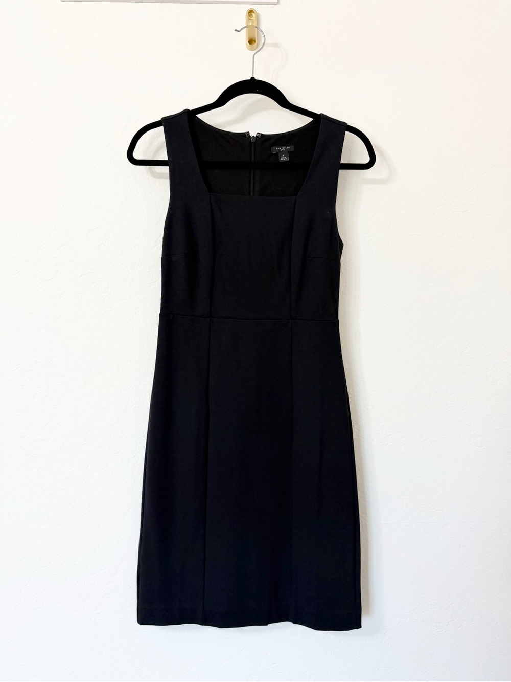 Ann Taylor Square-Neck Midi Dress
